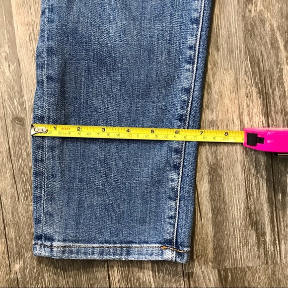 Eileen Fisher Classic Straight Leg Distressed Denim Jeans Size 6, runs large - Picture 9 of 14